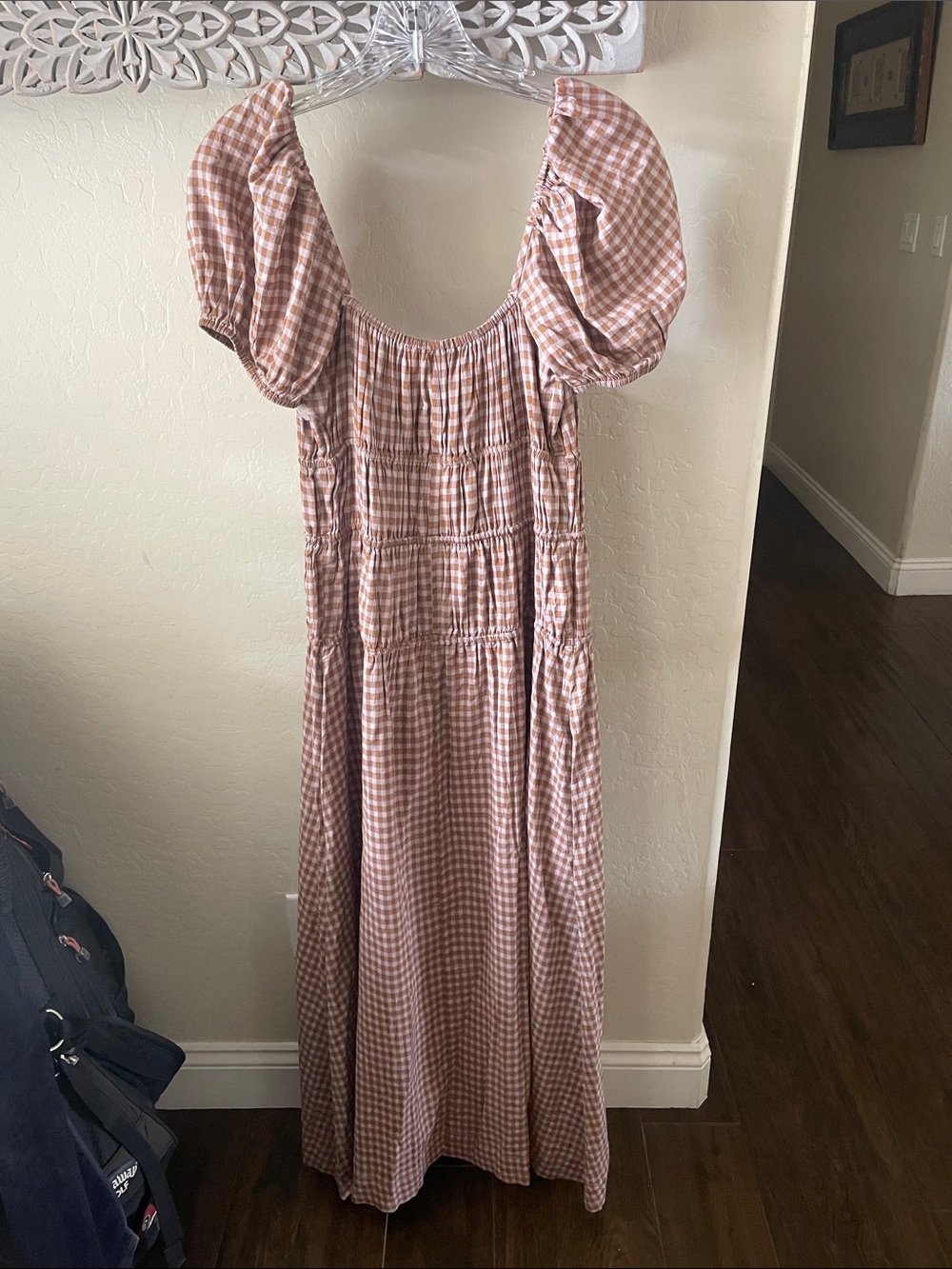 NWT REFORMATION Rhett Gingham Puff Dress - Picture 9 of 10